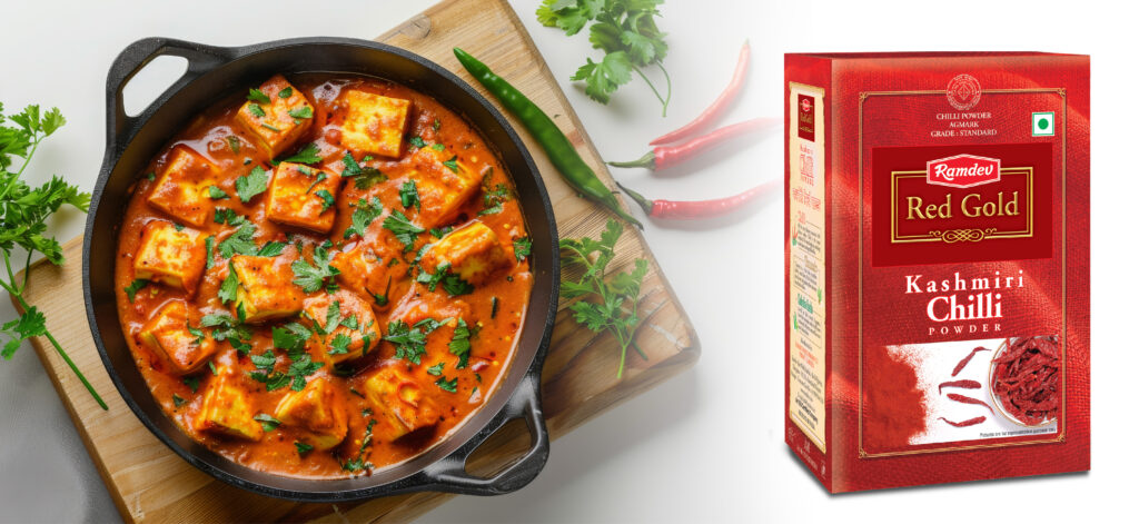 Paneer Butter Masala Recipe with Ramdev Kashmiri Red Chilli Powder